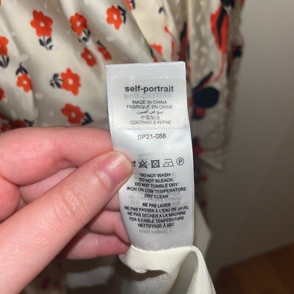 Self-Portrait Floral Asymmetrical Midi Skirt - Picture 5 of 9